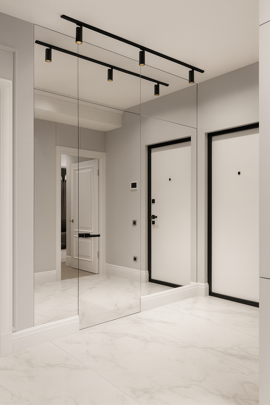 Vetro - drzwi z lustrem na całej powierzchni