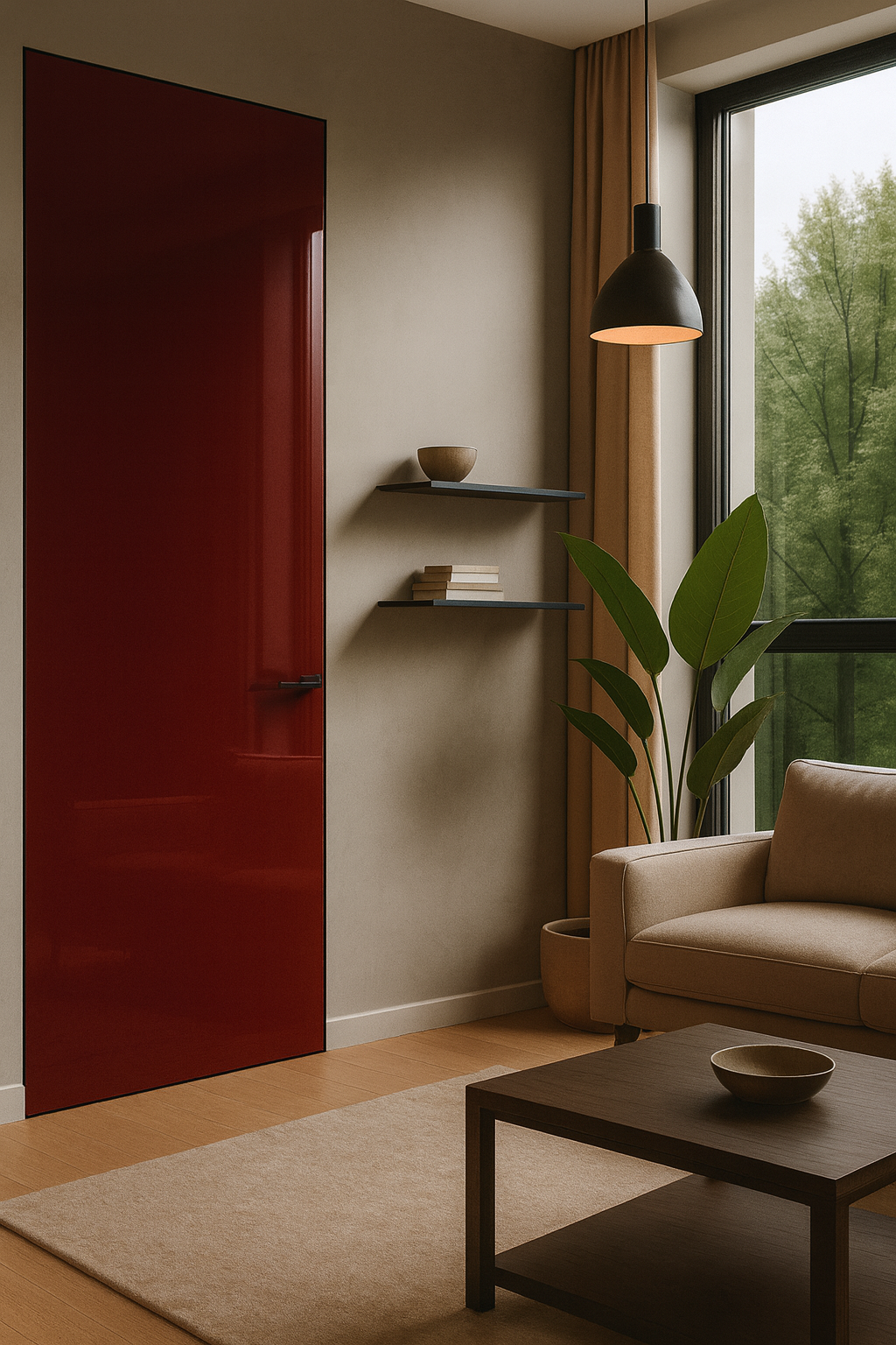 Aura - drzwi szklane w kolorze