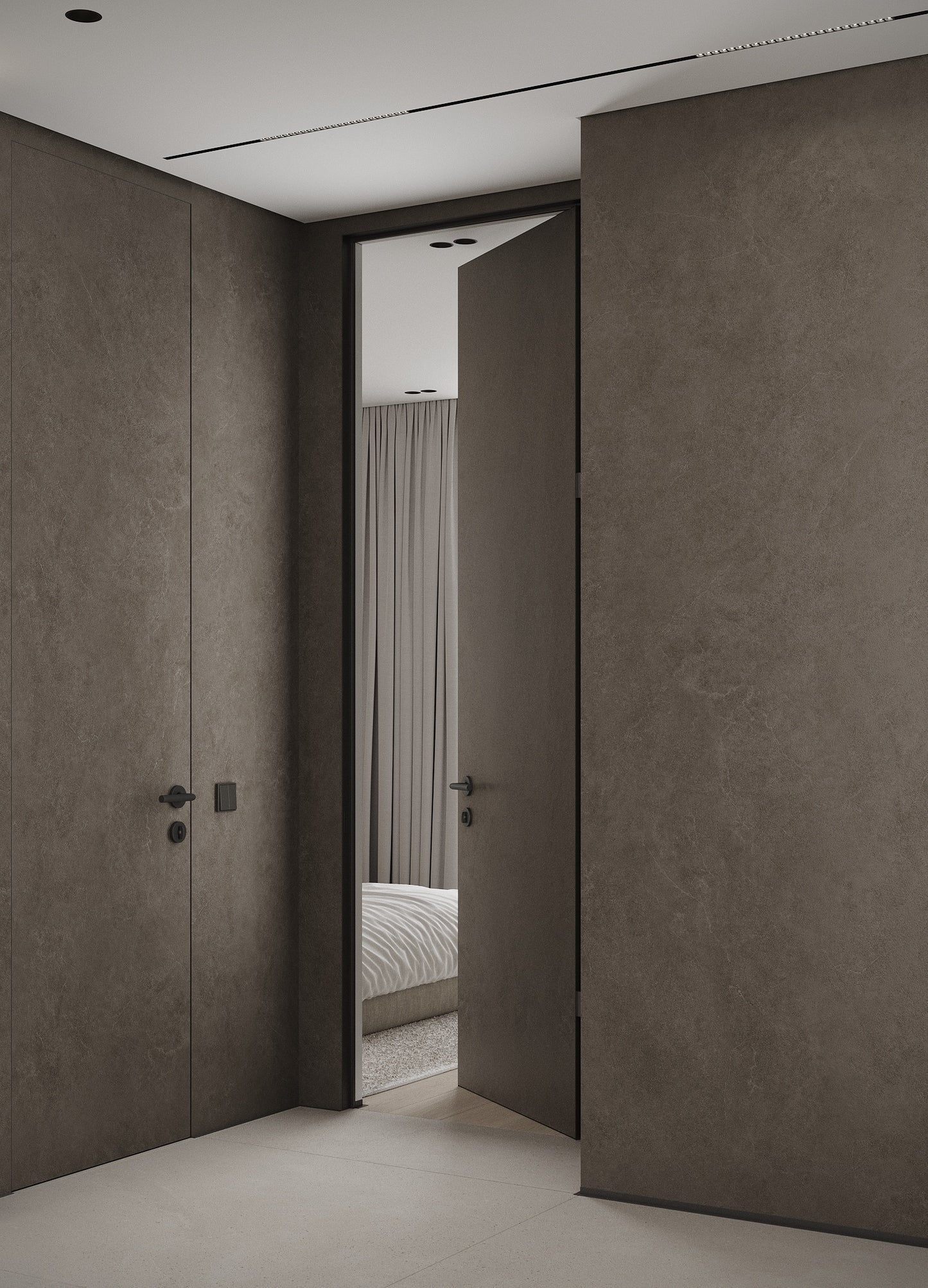 Przykładowe wykończenie drzwi tynkiem dekoracyjnym