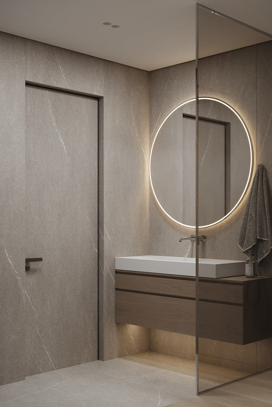 Przykładowe wykończenie drzwi tynkiem dekoracyjnym