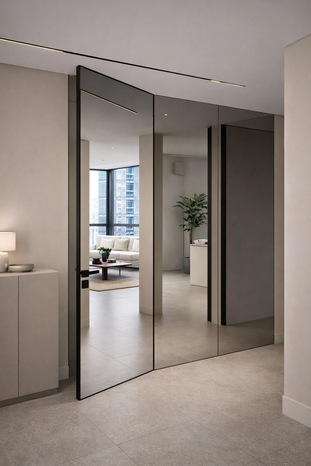 Vetro - drzwi z lustrem na całej powierzchni