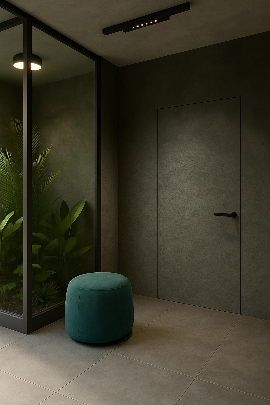 Przykładowe wykończenie drzwi tynkiem dekoracyjnym